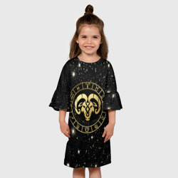 Детское платье 3D Знак Овен на звездном небе - фото 2