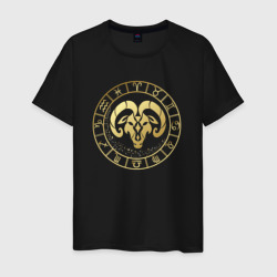 Знак зодиака Овен Aries – Мужская футболка хлопок с принтом купить со скидкой в -20%