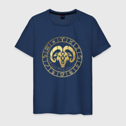 Знак зодиака Овен Aries – Мужская футболка хлопок с принтом купить со скидкой в -20%