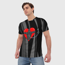 Мужская футболка 3D Сердце и ключ BDSM - фото 2