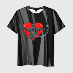 Мужская футболка 3D Сердце и ключ bdsm