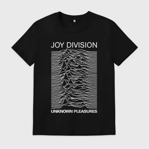Мужская футболка хлопок с принтом Joy Division, вид спереди #2