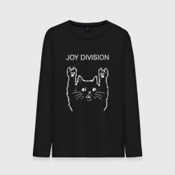 Мужской лонгслив хлопок Joy Division рок кот