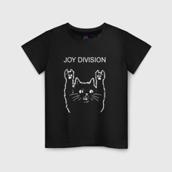 Детская футболка хлопок Joy Division рок кот
