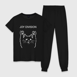 Женская пижама хлопок Joy Division рок кот