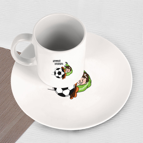 Набор: тарелка + кружка Футбол - лучший вратарь - фото 3