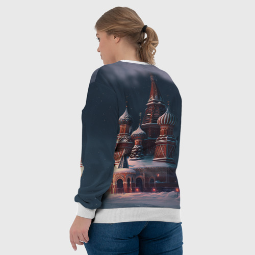 Женский свитшот 3D Лиса на Красной площади, цвет 3D печать - фото 7