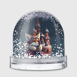 Игрушка Снежный шар Лиса на Красной площади