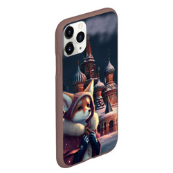 Чехол для iPhone 11 Pro Max матовый Лиса на Красной площади - фото 2