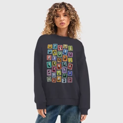 Женский свитшот oversize без начеса хлопок 32 великих композитора - фото 2