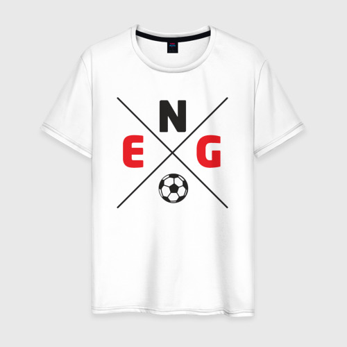 Мужская футболка из хлопка с принтом Team England, вид спереди №1