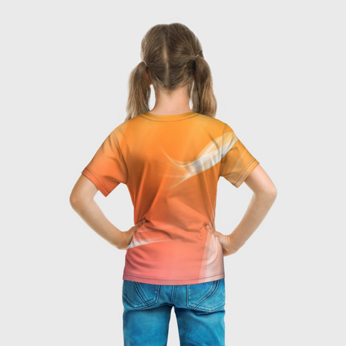Детская футболка 3D с принтом Енот бандит в маске, вид сзади #2