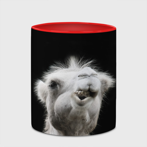 Кружка с полной запечаткой Веселый верблюд, цвет белый + красный - фото 4