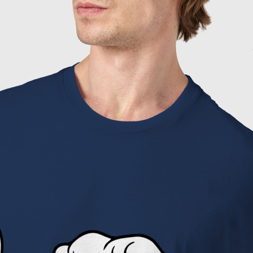 Мужская футболка хлопок Chef skull, цвет темно-синий - фото 6