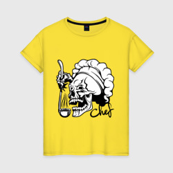 Женская футболка хлопок Chef skull