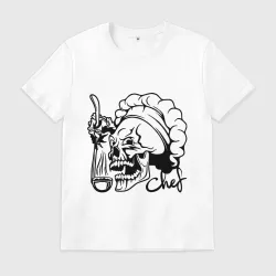 Мужская футболка хлопок Chef skull