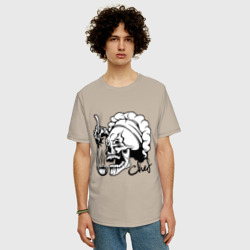 Мужская футболка хлопок Oversize Chef skull - фото 2