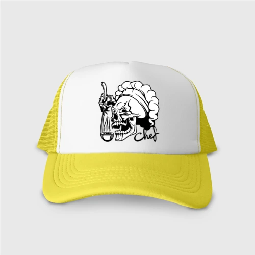 Кепка тракер с сеткой Chef skull