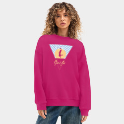 Женский свитшот oversize без начеса хлопок Рука Бога - фото 2