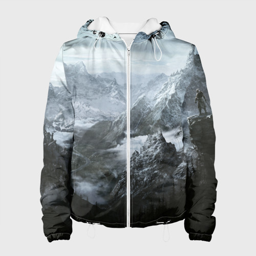 Женская куртка 3D Природа Скайрима, цвет белый