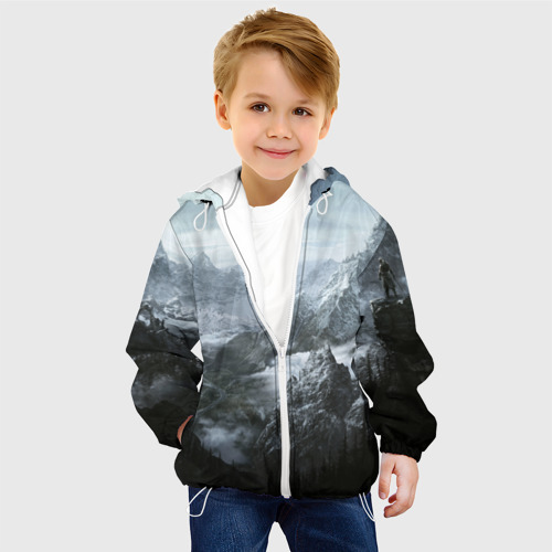 Детская куртка 3D Природа Скайрима, цвет белый - фото 3