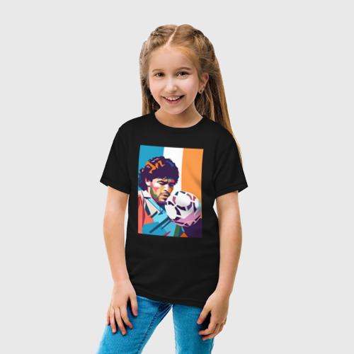 Детская футболка хлопок Диего, цвет черный - фото 5