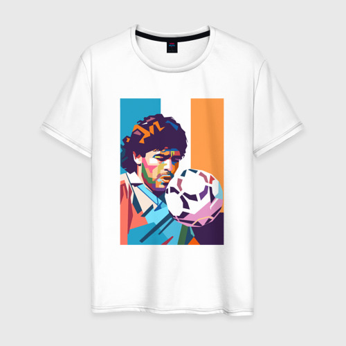 Мужская футболка из хлопка с принтом Диего, вид спереди №1