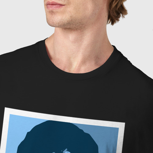 Мужская футболка хлопок Dios Maradona, цвет черный - фото 6