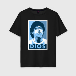 Женская футболка хлопок Oversize Dios Maradona