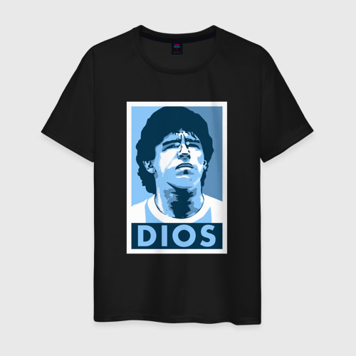 Мужская футболка хлопок Dios Maradona, цвет черный