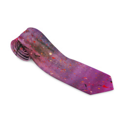 Фиолетово-белый туман с брызгами краск – Галстук 3D с принтом купить