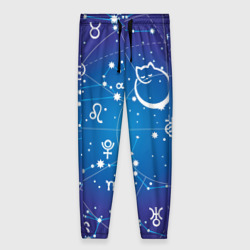 Женские брюки 3D Котик символ 2023 на карте звездного неба