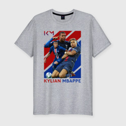 Мужская футболка хлопок Slim Килиан Мбаппе