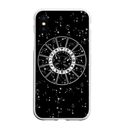 Чехол для iPhone XS Max матовый Созвездия и котик символ года 2023