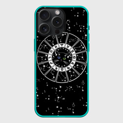 Чехол силиконовый для Apple iPhone 15 Pro Мax матовый Созвездия и котик символ года 2023