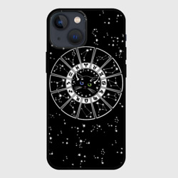 Чехол для iPhone 13 mini Созвездия и котик символ года 2023