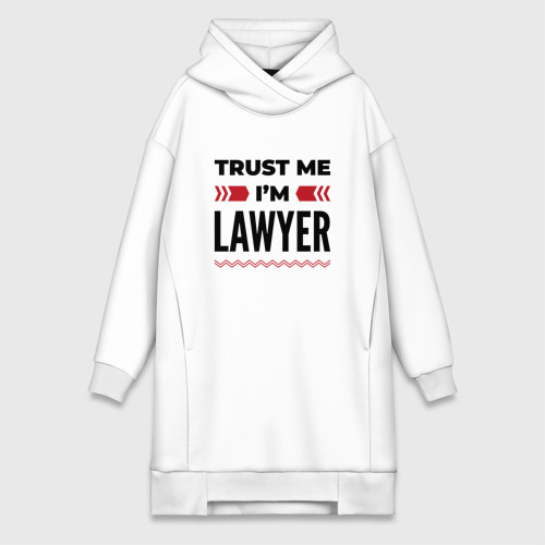 Платье-худи хлопок Trust me - I'm lawyer, цвет белый