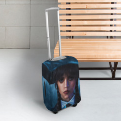 Чехол для чемодана 3D Уэнсдэй под зонтом - фото 2