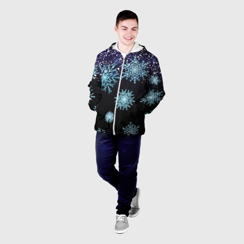 Мужская куртка 3D Снежная зима, цвет 3D печать - фото 3