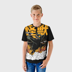 Детская футболка 3D Кот-Годзилла - фото 2