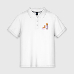 Женское поло хлопок Пчеловод и его пасека