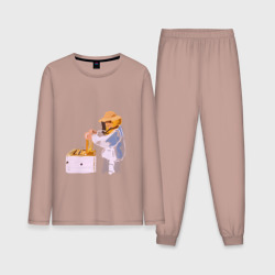 Мужская пижама с лонгсливом хлопок Пчеловод и его пасека