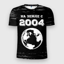 На Земле с 2004: краска на темном – Мужская футболка 3D Slim с принтом купить со скидкой в -9%