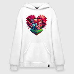 Худи SuperOversize хлопок Влюбленные в Minecraft