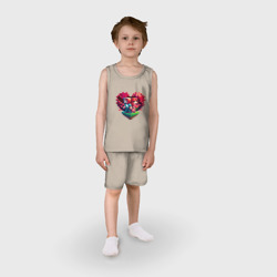 Детская пижама с шортами хлопок Влюбленные в Minecraft - фото 2