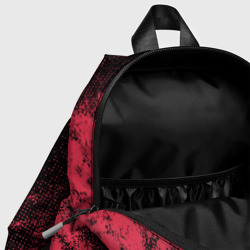 Рюкзак с принтом Бокси Бу - персонаж Поппи Плейтайм для ребенка, вид на модели спереди №4. Цвет основы: белый