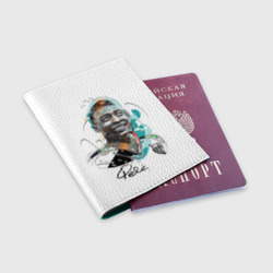 Обложка для паспорта матовая кожа Пеле бразильский футболист - фото 2
