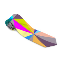 Полностью разноцветный ромбический паттерн – Галстук 3D с принтом купить