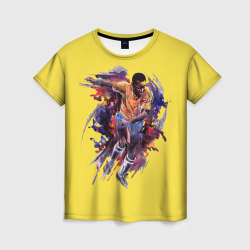 Женская футболка 3D Бразильский футболист Пеле 10, цвет 3D печать