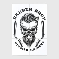 Магнитный плакат 2Х3 Barbershop Skull, Череп Барбера